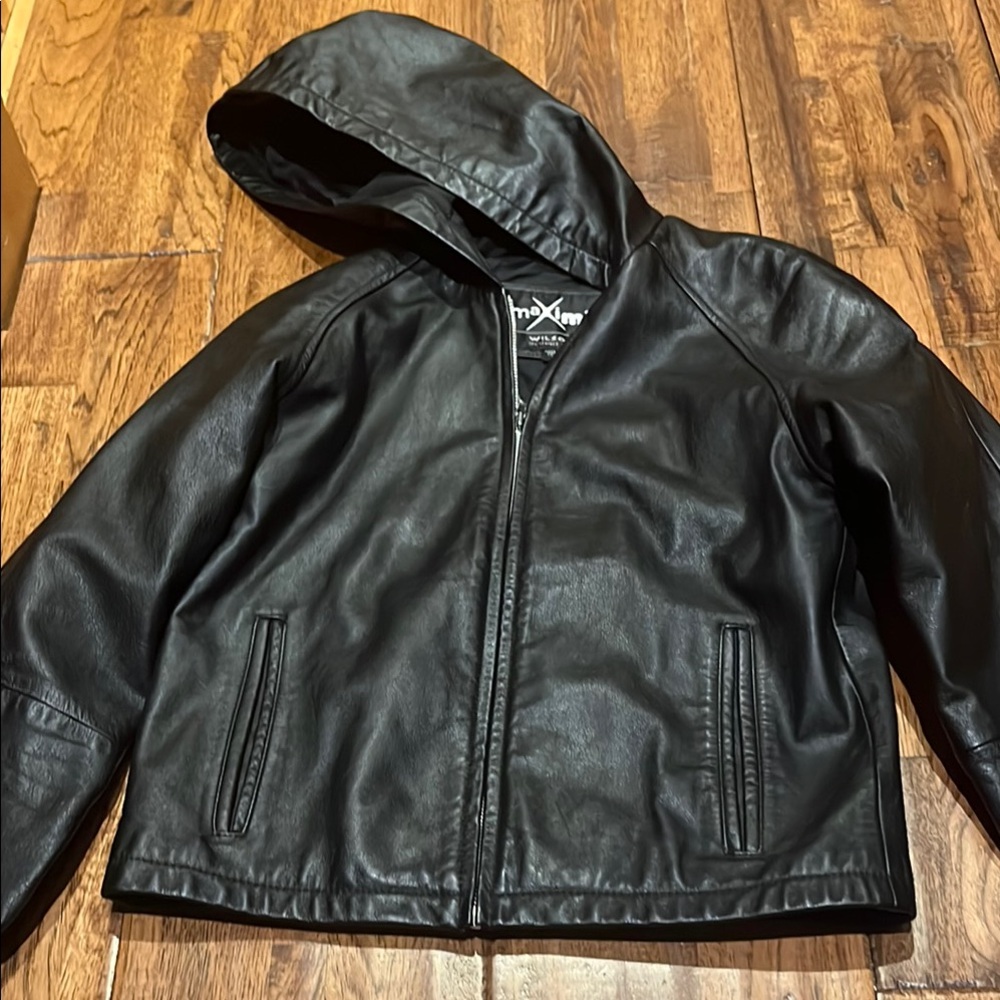 Leather jacket with